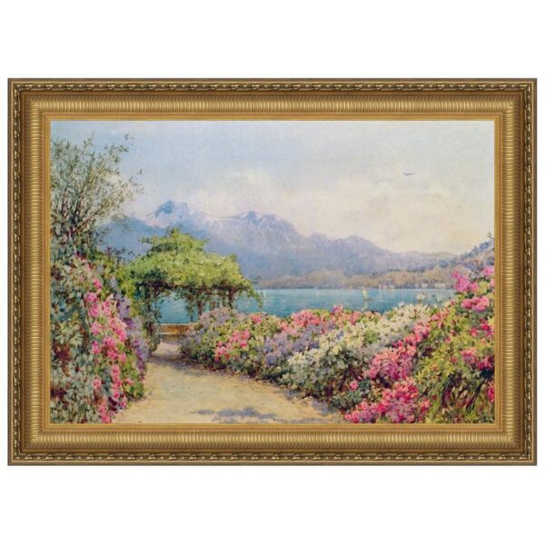 Design Toscano DA1583 39 Inch Lake Como From The Villa Canvas Replica Painting - Large