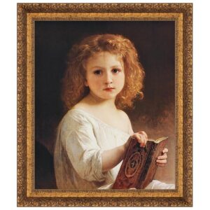 Design Toscano DA1631 16 Inch The Story Book 1877 Framed Canvas Replica Painting - Small