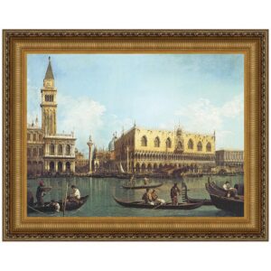 Design Toscano DA1731 17 1/4 Inch View of The Bacino Di San Marco St Marks Basin 1730-35 Canvas Replica Painting - Small