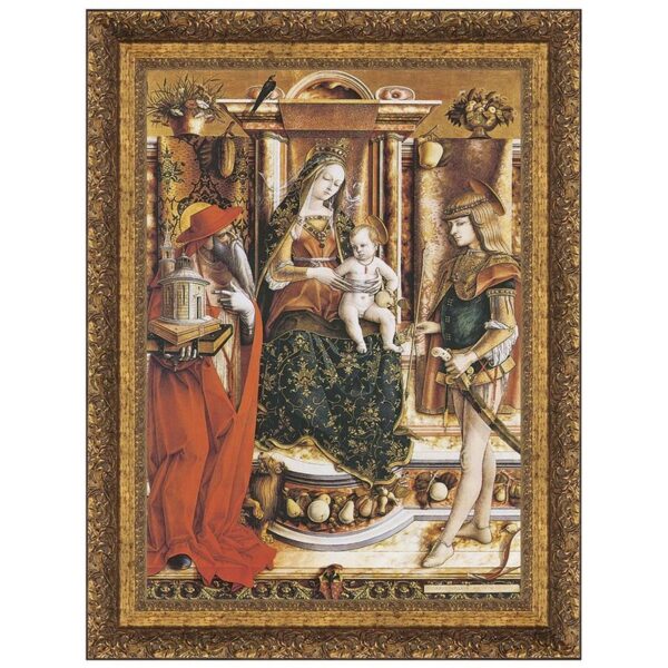 Design Toscano DA1783 28 Inch La Madonna Della Rondine 1490 Canvas Replica Painting - Large