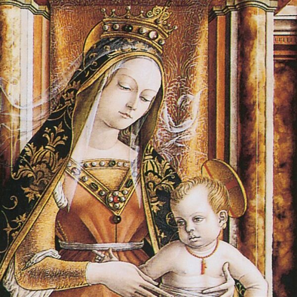 Design Toscano DA1782 20 1/2 Inch La Madonna Della Rondine 1490 Canvas Replica Painting - Medium