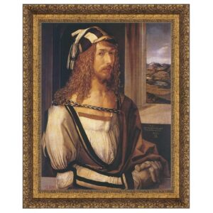 Design Toscano DA1792 22 Inch Durer Self Portrait 1498 Canvas Replica Painting - Medium