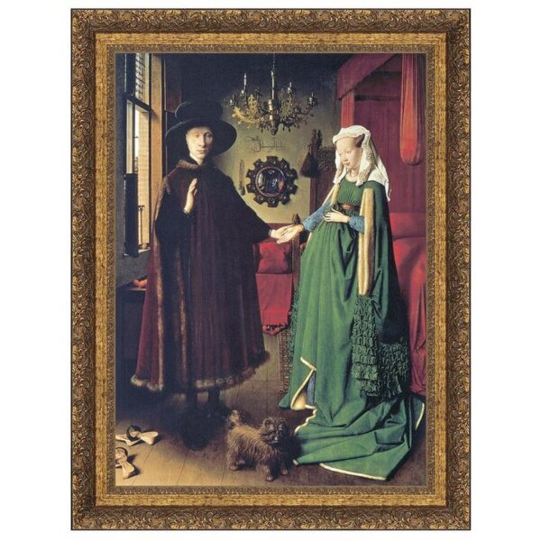 Design Toscano DA1803 28 Inch The Arnolfini Marriage 1434 Canvas Replica Painting - Large