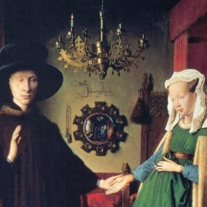 Design Toscano DA1802 21 Inch The Arnolfini Marriage 1434 Canvas Replica Painting - Medium