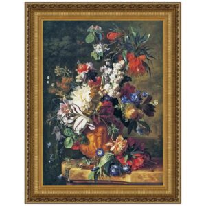 Design Toscano DA1862 23 1/4 Inch Bouquet of Flowers in an Urn 1724 Canvas Replica Painting - Medium