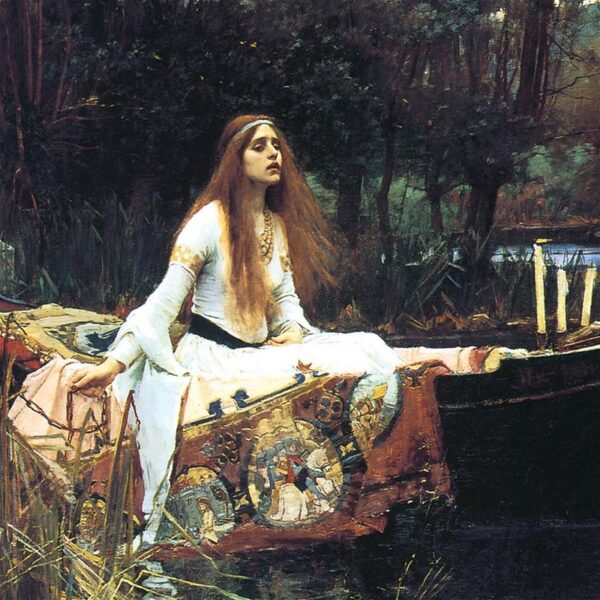 Design Toscano DA1982 29 1/4 Inch Lady of Shalott 1888 Canvas Replica Painting - Medium