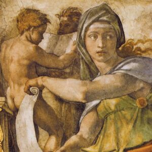 Design Toscano DA2003 34 3/4 Inch The Delphic Sibyl 1509 Canvas Replica Painting - Large