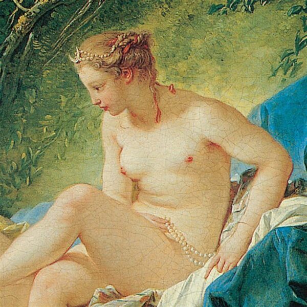 Design Toscano DA2062 27 Inch Diana Leaving Her Bath 1742 Canvas Replica Painting - Medium