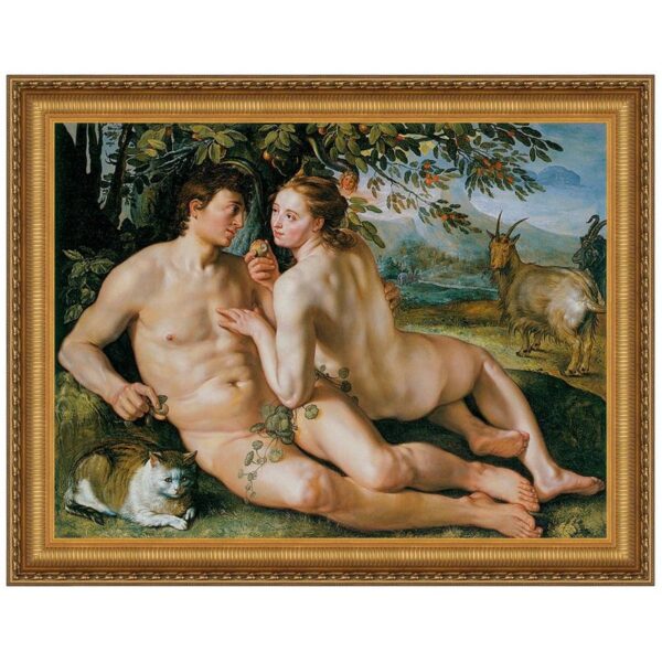 Design Toscano DA2143 41 1/4 Inch The Fall of Man 1616 Canvas Replica Painting - Large