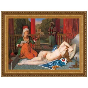 Design Toscano DA2173 41 1/4 Inch Odalisque with Slave 1842 Canvas Replica Painting - Large