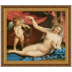 Design Toscano DA2211 17 1/4 Inch Venus and Cupid Late 1520 Canvas Replica Painting - Small