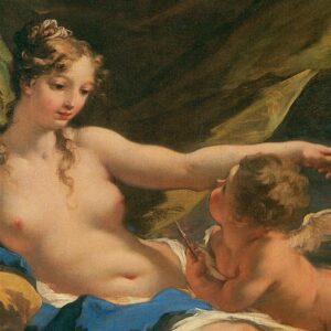 Design Toscano DA2271 17 1/4 Inch Venus and Cupid 1716 Canvas Replica Painting - Small