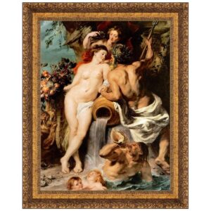 Design Toscano DA2351 13 Inch The Union of Earth and Water 1618 Canvas Replica Painting - Small