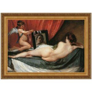 Design Toscano DA2394 49 1/4 Inch Venus at Her Mirror The Rokeby Venus 1651 Canvas Replica Painting - Grande