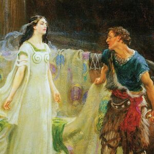 Design Toscano DA2562 28 1/2 Inch Tristan and Iseult 1901 Canvas Replica Painting - Medium