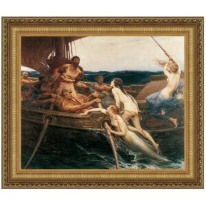 Design Toscano DA2593 35 1/4 Inch Ulysses and The Sirens 1909 Canvas Replica Painting - Large