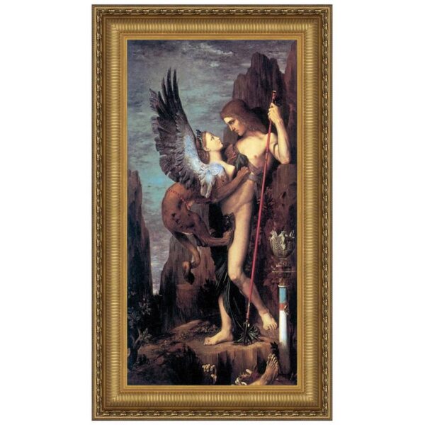 Design Toscano DA2623 22 1/4 Inch Oedipus and The Sphinx 1864 Canvas Replica Painting - Large