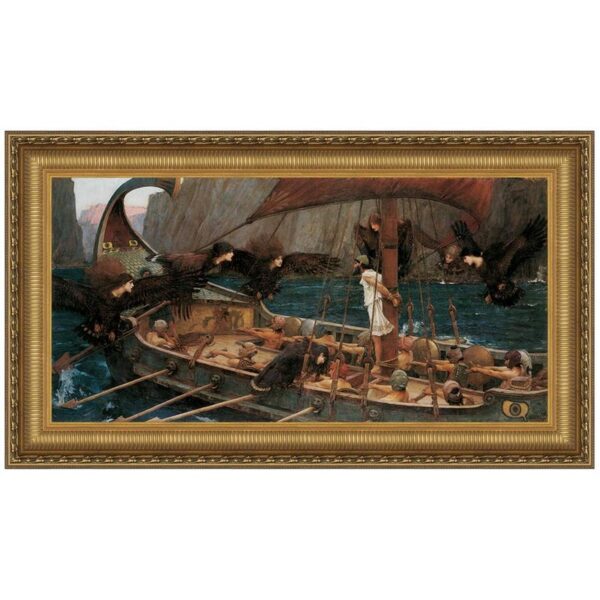 Design Toscano DA2682 29 1/4 Inch Ulysses and The Sirens 1891 Canvas Replica Painting - Medium