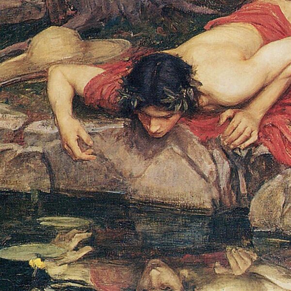 Design Toscano DA2774 52 1/4 Inch Echo and Narcissus 1903 Framed Canvas Replica Painting - Grande