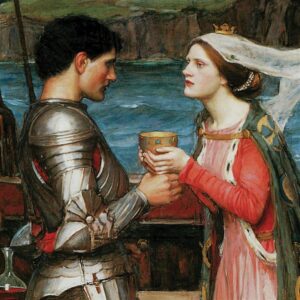 Design Toscano DA2793 32 3/4 Inch Tristan and Isolde Sharing The Potion 1916 Canvas Replica Painting - Large