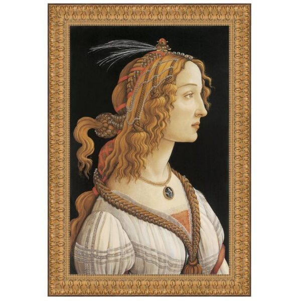 Design Toscano DA2843 27 Inch Young Woman Framed Canvas Replica Painting - Large