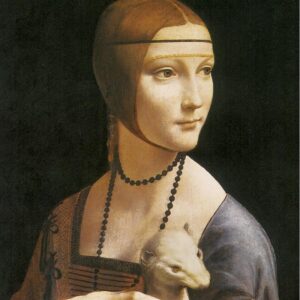 Design Toscano DA2872 23 3/4 Inch Lady with an Ermine 1490 Canvas Replica Painting - Medium