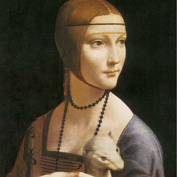 Design Toscano DA2874 38 1/4 Inch Lady with an Ermine 1490 Canvas Replica Painting - Grande