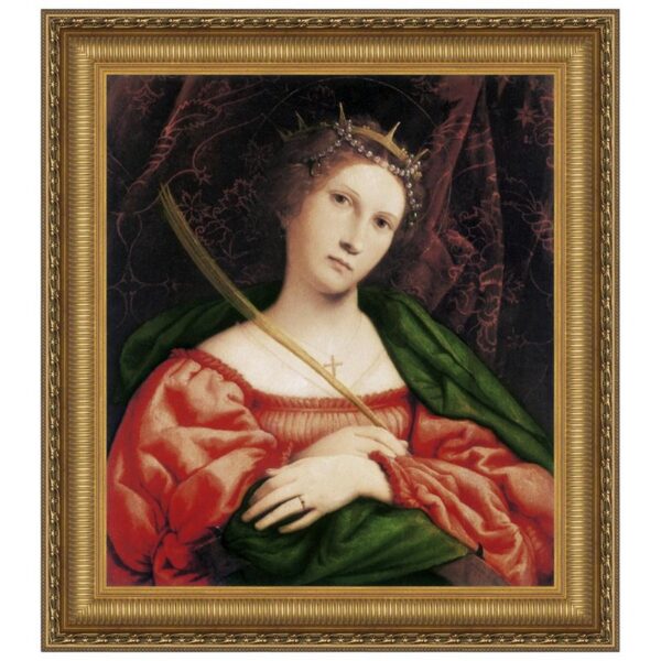 Design Toscano DA2893 30 1/4 Inch St Catherine of Alexandria 1523 Canvas Replica Painting - Large