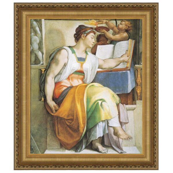 Design Toscano DA2903 30 1/4 Inch The Erythraean Sibyl 1509 Framed Canvas Replica Painting - Large