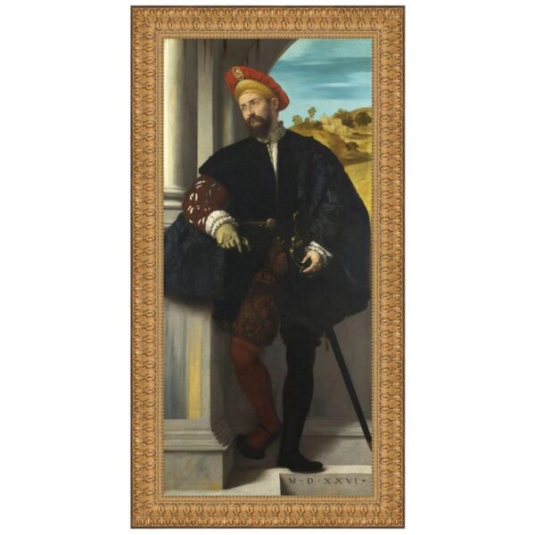 Design Toscano DA2912 17 Inch Portrait of a Man 1526 Canvas Replica Painting - Medium