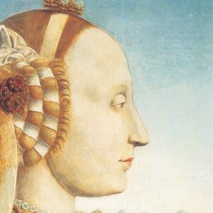 Design Toscano DA2942 22 1/4 Inch Portrait of Battista Sforza 1466 Canvas Replica Painting - Medium