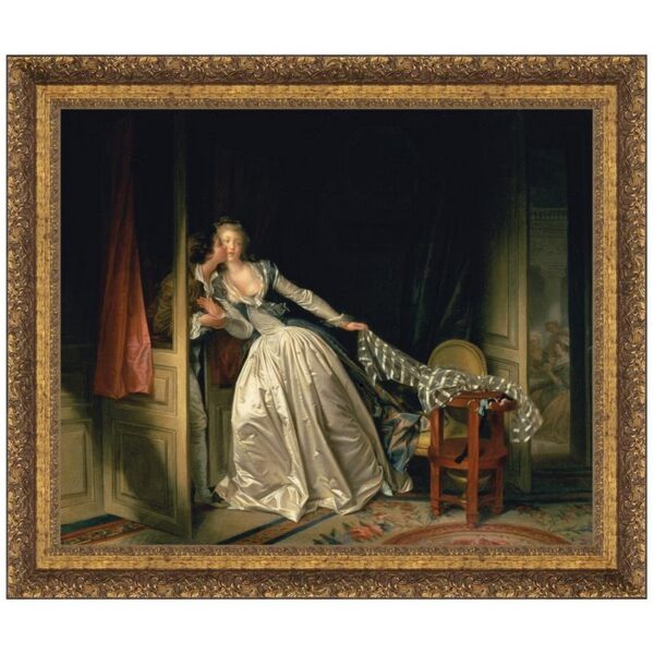 Design Toscano DA3102 27 Inch The Stolen Kiss C 1788 Canvas Replica Painting - Medium