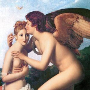 Design Toscano DA3112 21 3/4 Inch Psyche and Cupid 1798 Canvas Replica Painting - Medium