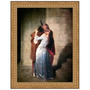 Design Toscano DA3123 28 1/2 Inch The Kiss 1859 Canvas Replica Painting - Large