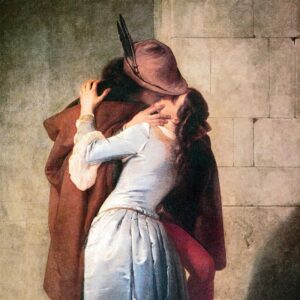 Design Toscano DA3121 14 Inch The Kiss 1859 Canvas Replica Painting - Small