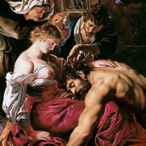 Design Toscano DA3194 41 1/4 Inch Samson and Delilah 1610 Canvas Replica Painting - Grande