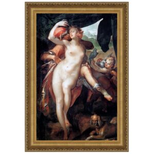 Design Toscano DA3212 21 3/4 Inch Venus and Adonis 1597 Canvas Replica Painting - Medium