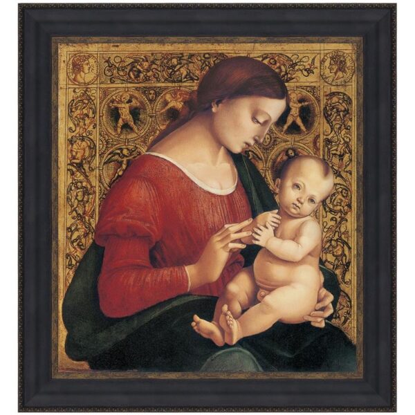 Design Toscano DA3263 25 3/4 Inch Madonna and Child 1506 Framed Canvas Replica Painting - Large