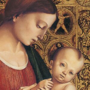 Design Toscano DA3262 20 3/4 Inch Madonna and Child 1506 Framed Canvas Replica Painting - Medium