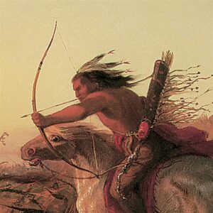 Design Toscano DA3334 44 1/2 Inch Indian Buffalo Hunt 1856 Canvas Replica Painting - Grande