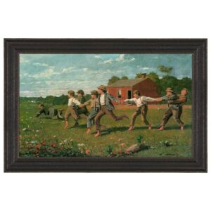 Design Toscano DA3382 27 1/2 Inch Snap The Whip 1872 Canvas Replica Painting - Medium