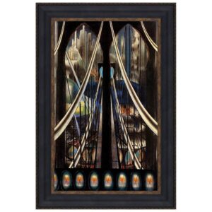 Design Toscano DA3541 11 3/4 Inch The Brooklyn Bridge Framed Canvas Replica Painting - Small