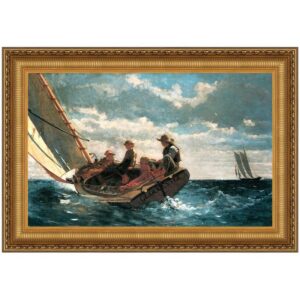 Design Toscano DA3574 48 1/4 Inch Breezing Up a Fair Wind 1876 Canvas Replica Painting - Grande