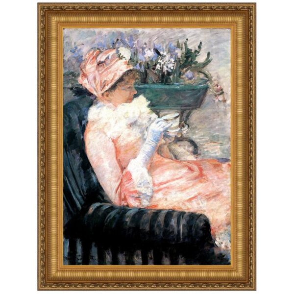 Design Toscano DA3582 21 3/4 Inch The Cup of Tea 1879 Canvas Replica Painting - Medium