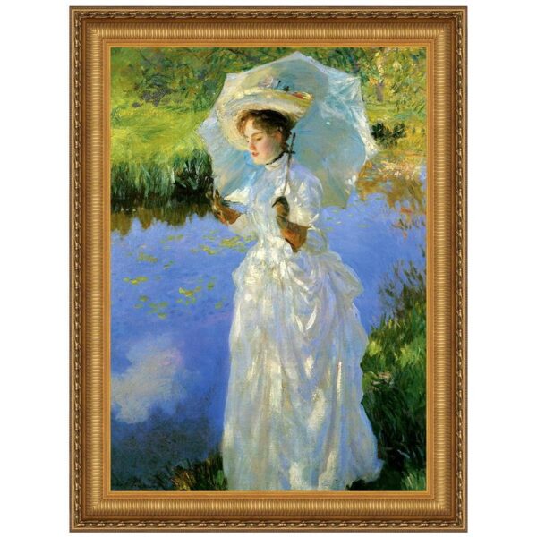 Design Toscano DA3592 21 3/4 Inch Morning Walk 1888 Canvas Replica Painting - Medium