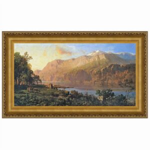 Design Toscano DA3602 28 1/4 Inch Emerald Lake Near Tahoe 1900 Canvas Replica Painting - Medium