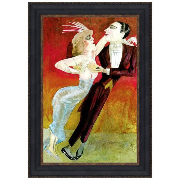 Design Toscano DA3653 26 3/4 Inch Modern Couple Dancing Framed Canvas Replica Painting - Large