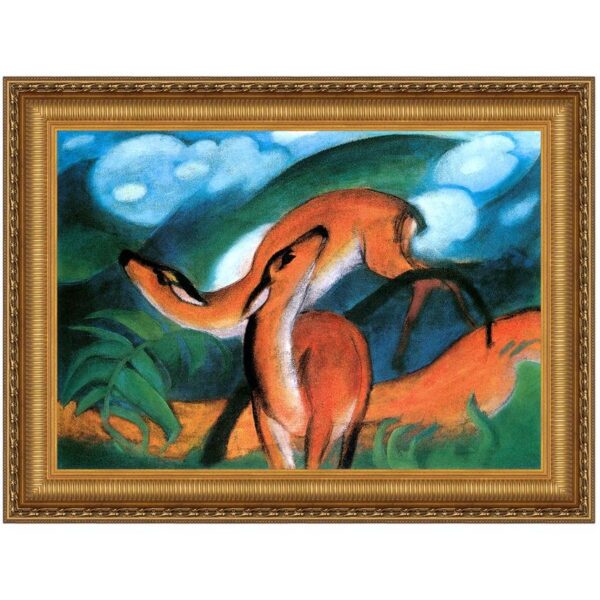 Design Toscano DA3704 48 1/4 Inch Red Deer II 1912 Canvas Replica Painting - Grande