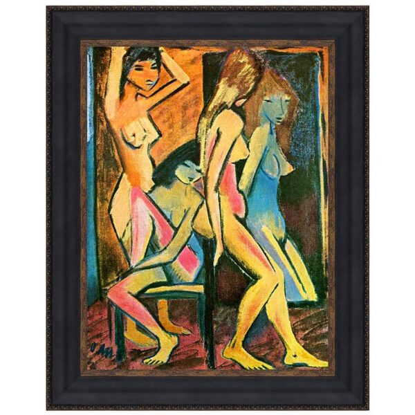 Design Toscano DA3722 21 1/4 Inch Three Nudes Before The Mirror 1912 Canvas Replica Painting - Medium