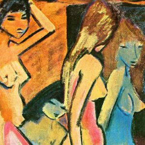 Design Toscano DA3722 21 1/4 Inch Three Nudes Before The Mirror 1912 Canvas Replica Painting - Medium